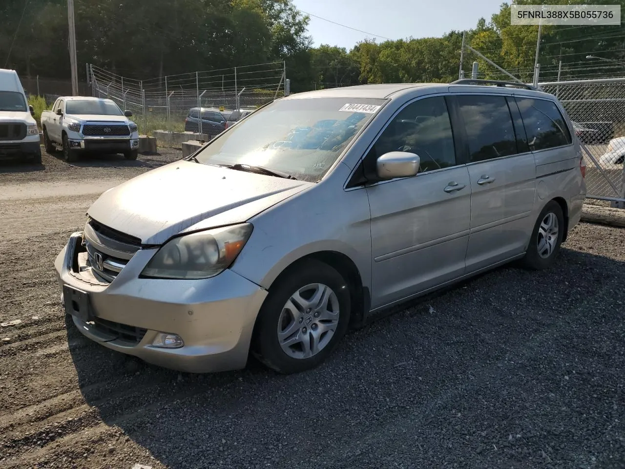 2005 Honda Odyssey Touring VIN: 5FNRL388X5B055736 Lot: 70441434