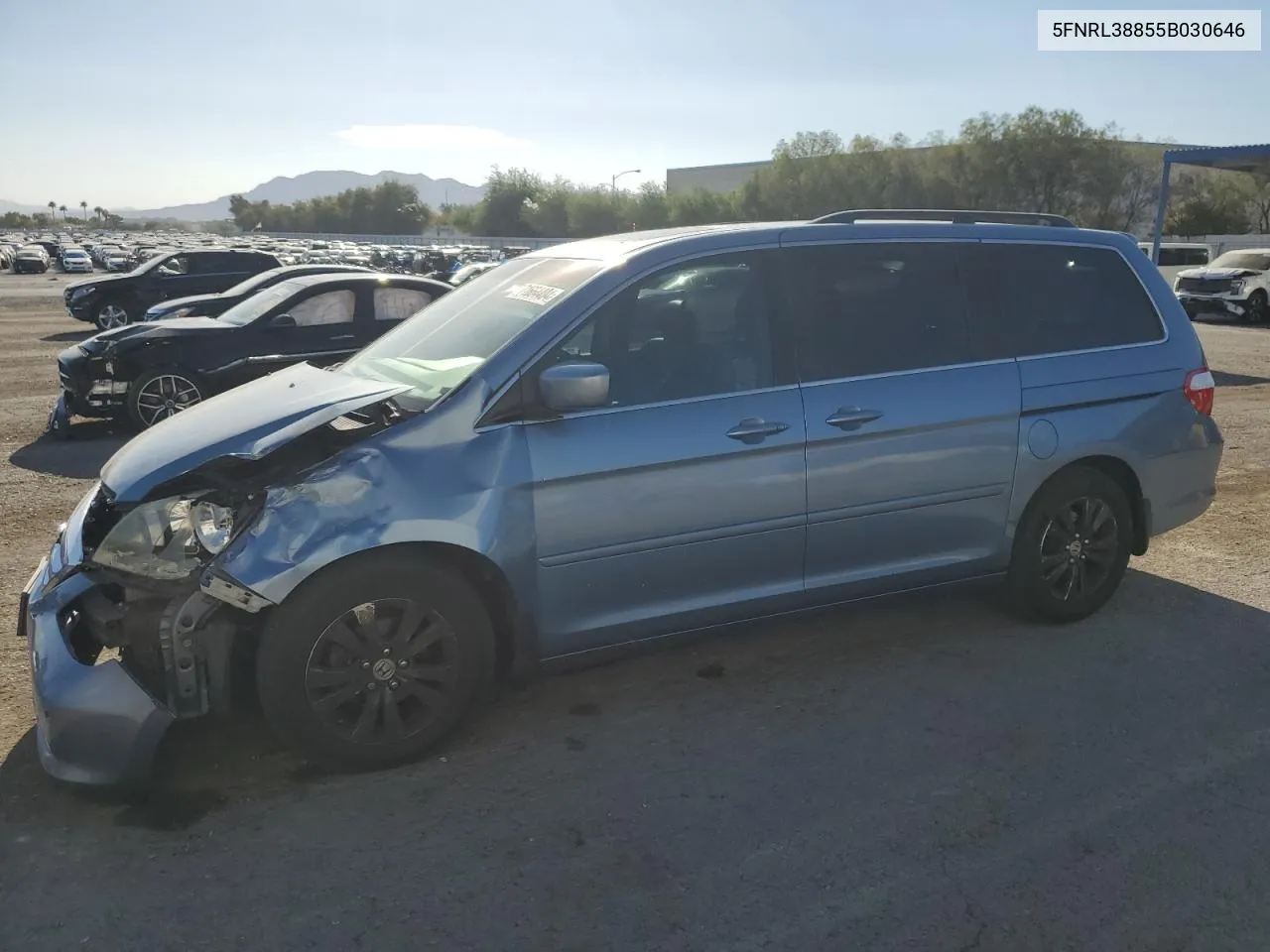 2005 Honda Odyssey Touring VIN: 5FNRL38855B030646 Lot: 71664404