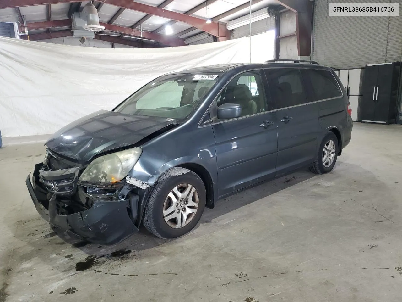 2005 Honda Odyssey Exl VIN: 5FNRL38685B416766 Lot: 71827934