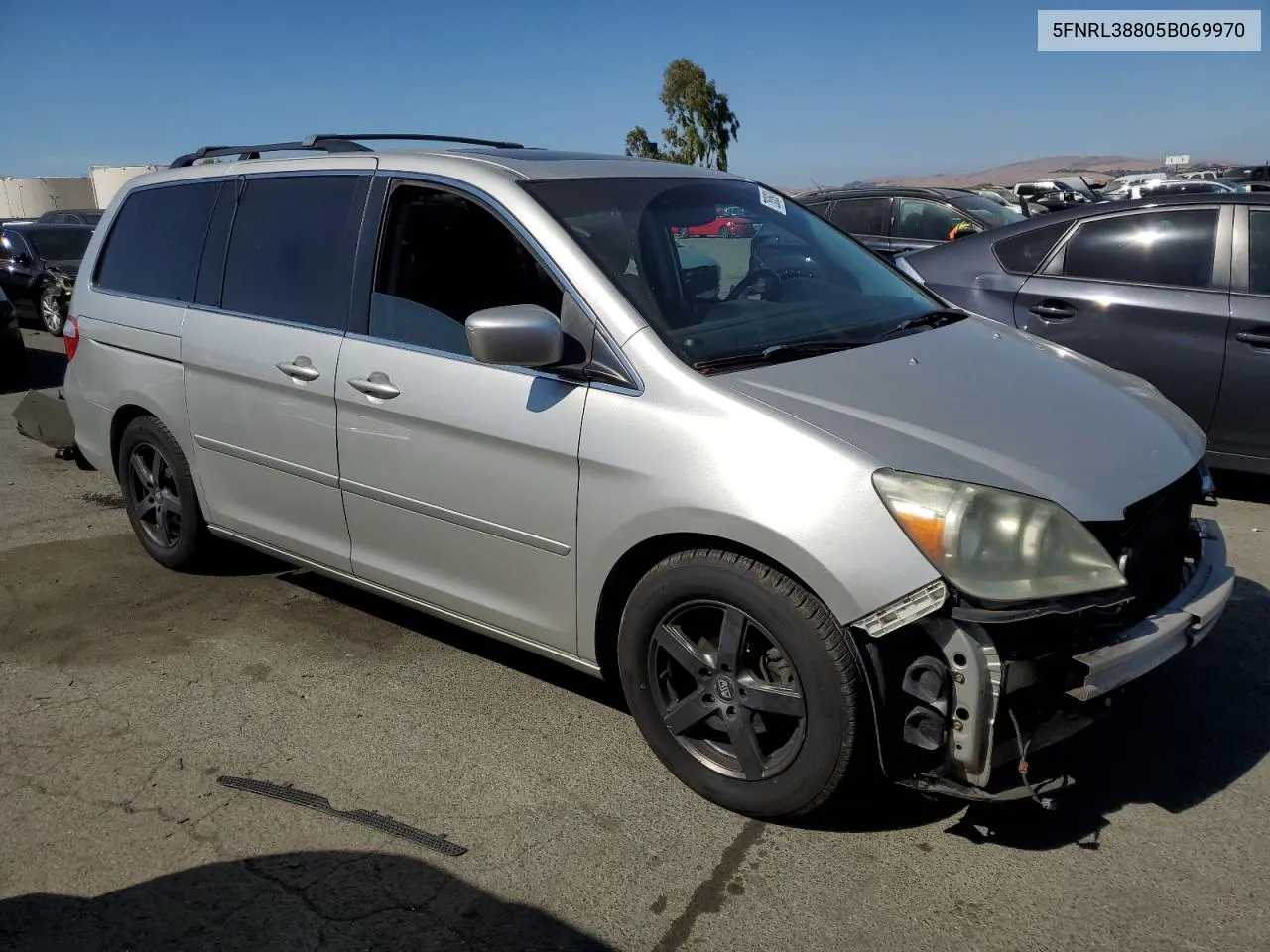 2005 Honda Odyssey Touring VIN: 5FNRL38805B069970 Lot: 72636924