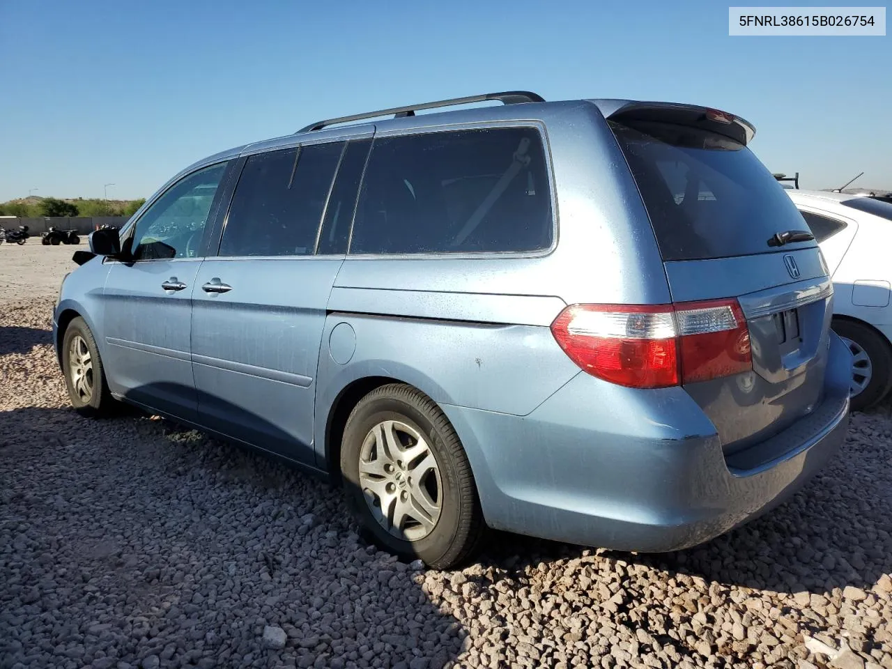 2005 Honda Odyssey Exl VIN: 5FNRL38615B026754 Lot: 72638244