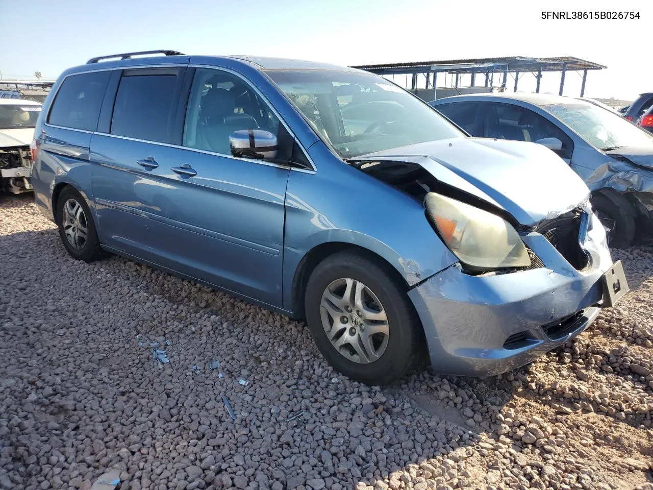 2005 Honda Odyssey Exl VIN: 5FNRL38615B026754 Lot: 72638244