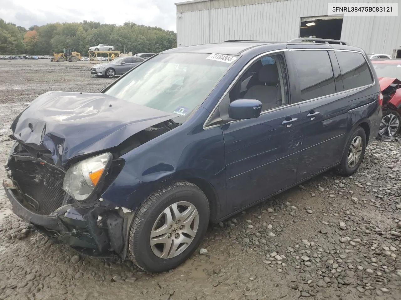 2005 Honda Odyssey Ex VIN: 5FNRL38475B083121 Lot: 73104804