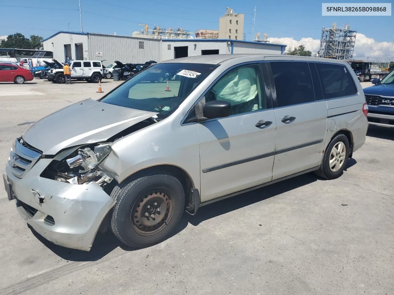 2005 Honda Odyssey Lx VIN: 5FNRL38265B098868 Lot: 73292254