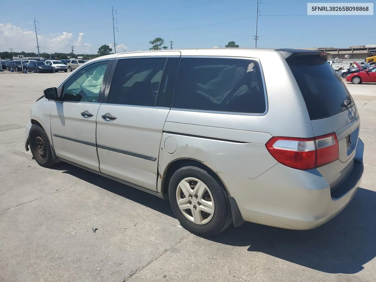 2005 Honda Odyssey Lx VIN: 5FNRL38265B098868 Lot: 73292254