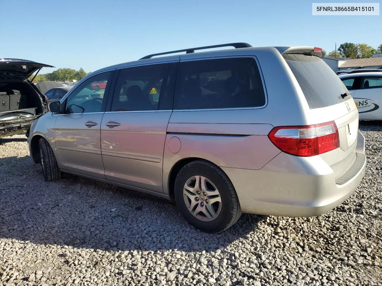 2005 Honda Odyssey Exl VIN: 5FNRL38665B415101 Lot: 74313784