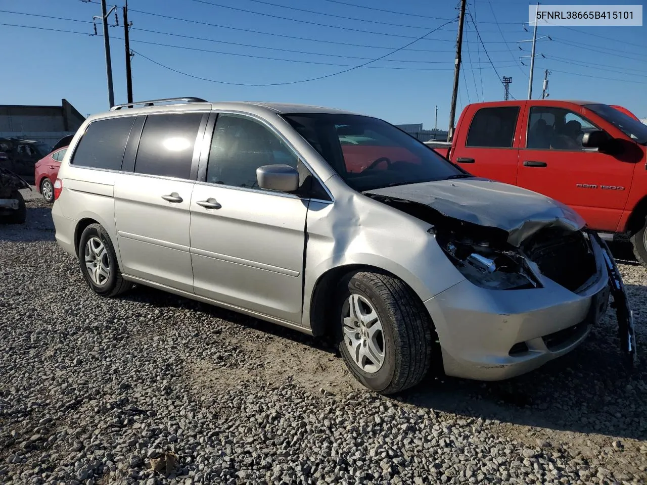 2005 Honda Odyssey Exl VIN: 5FNRL38665B415101 Lot: 74313784