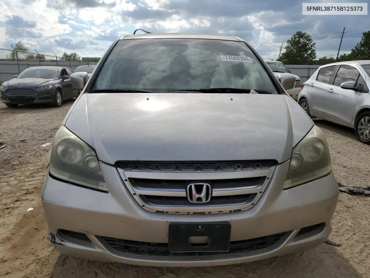 2005 Honda Odyssey Exl VIN: 5FNRL38715B125373 Lot: 74588394