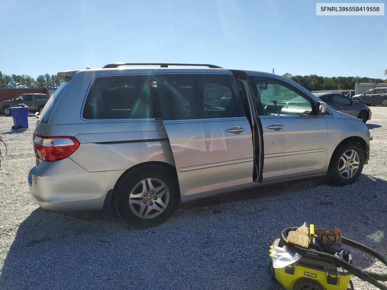 2005 Honda Odyssey Exl VIN: 5FNRL38655B419558 Lot: 75558854