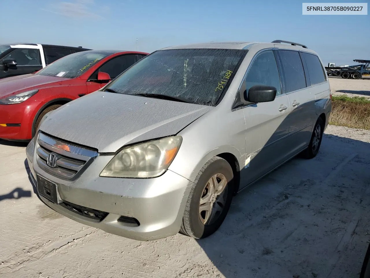 2005 Honda Odyssey Exl VIN: 5FNRL38705B090227 Lot: 75917134