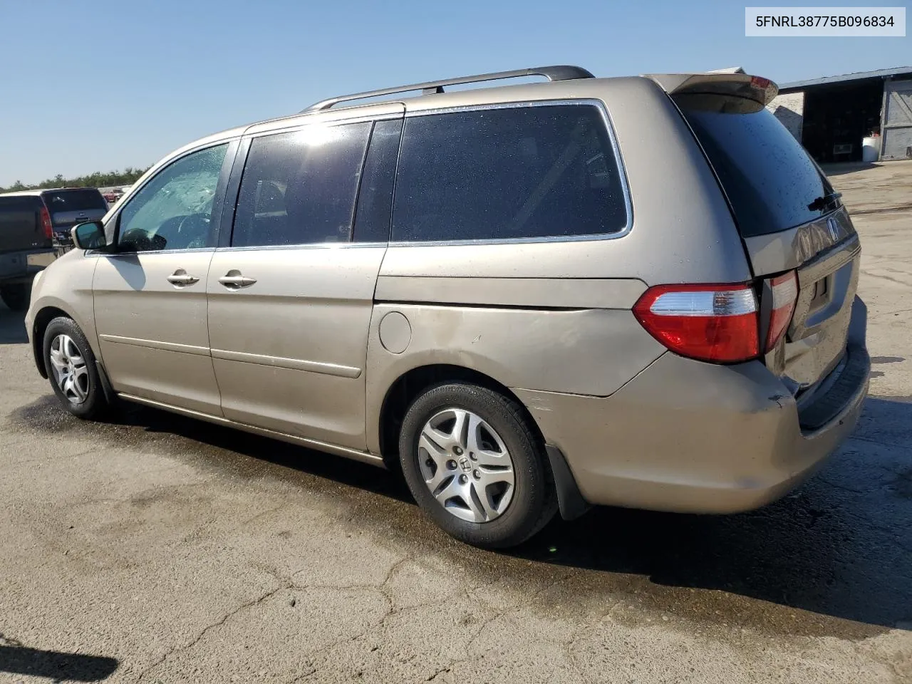 2005 Honda Odyssey Exl VIN: 5FNRL38775B096834 Lot: 76959994