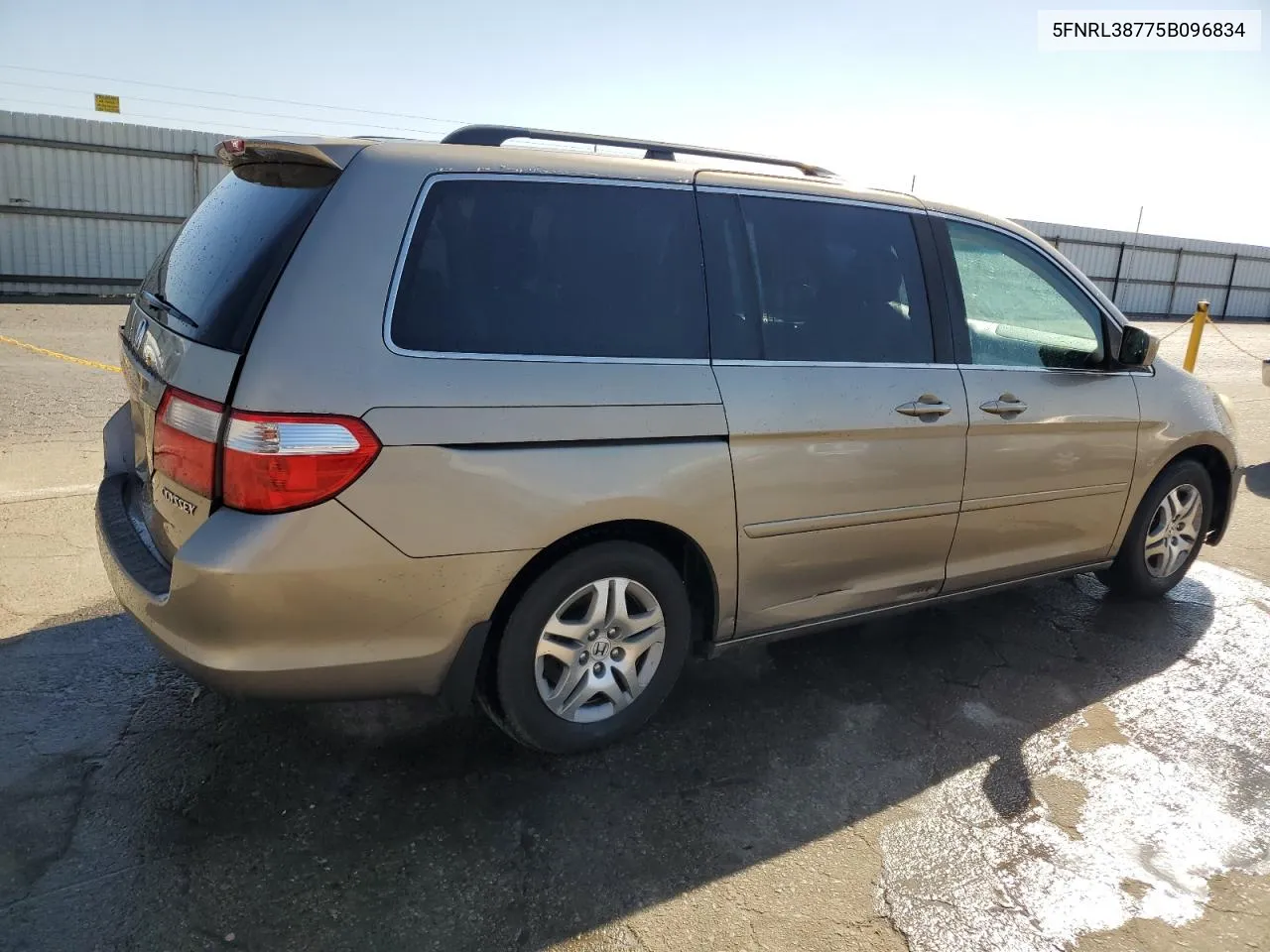 2005 Honda Odyssey Exl VIN: 5FNRL38775B096834 Lot: 76959994