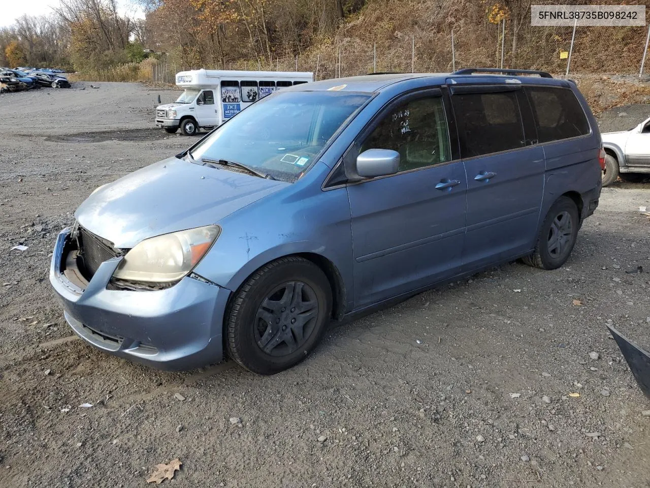 2005 Honda Odyssey Exl VIN: 5FNRL38735B098242 Lot: 77309834