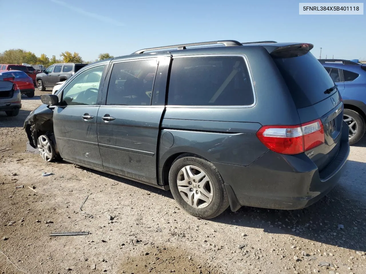 2005 Honda Odyssey Ex VIN: 5FNRL384X5B401118 Lot: 77427764