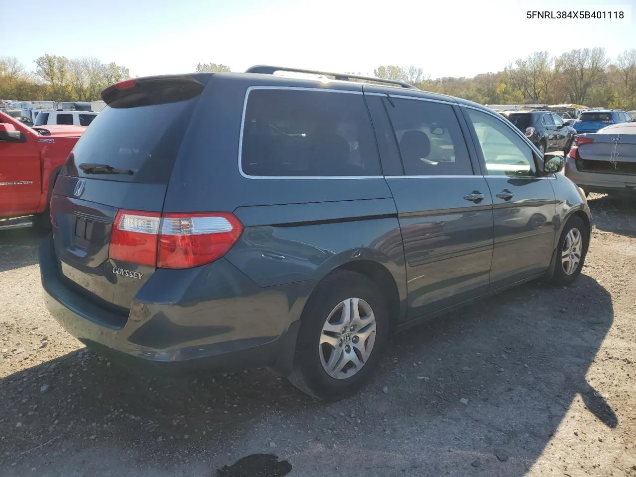 2005 Honda Odyssey Ex VIN: 5FNRL384X5B401118 Lot: 77427764