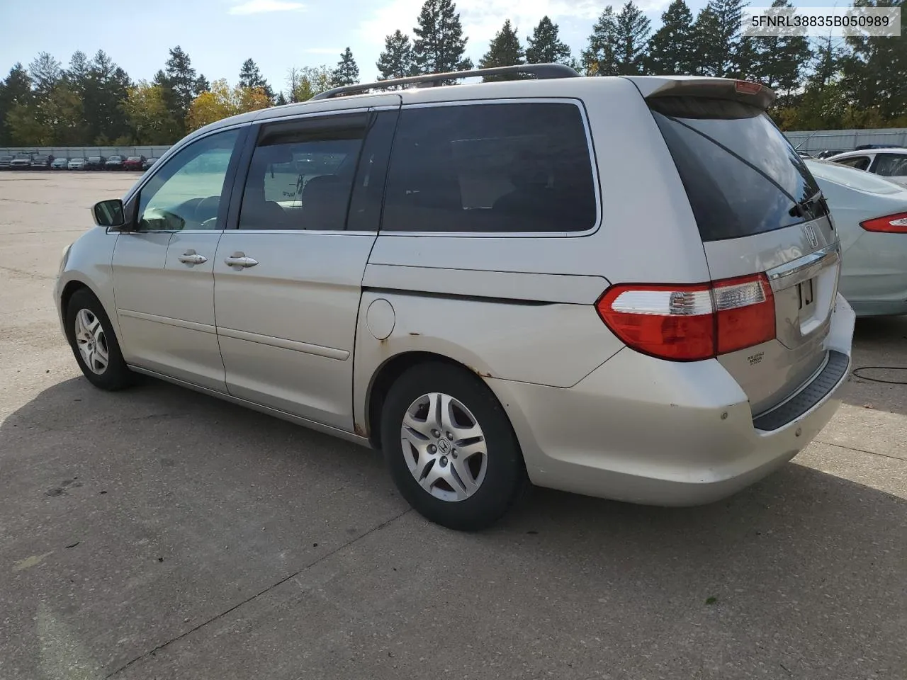 2005 Honda Odyssey Touring VIN: 5FNRL38835B050989 Lot: 77558294