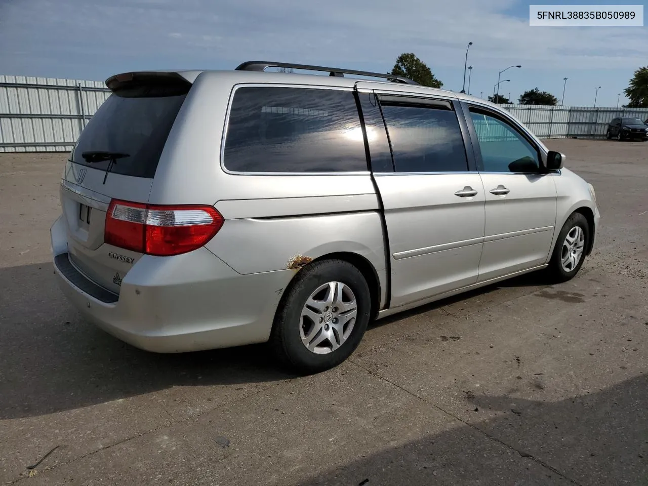 2005 Honda Odyssey Touring VIN: 5FNRL38835B050989 Lot: 77558294