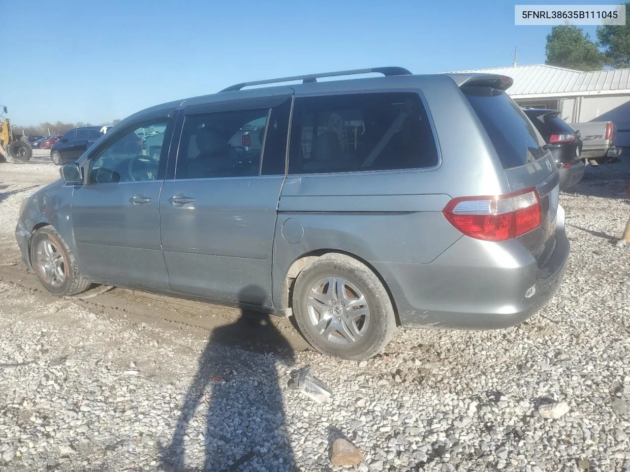 2005 Honda Odyssey Exl VIN: 5FNRL38635B111045 Lot: 78073394