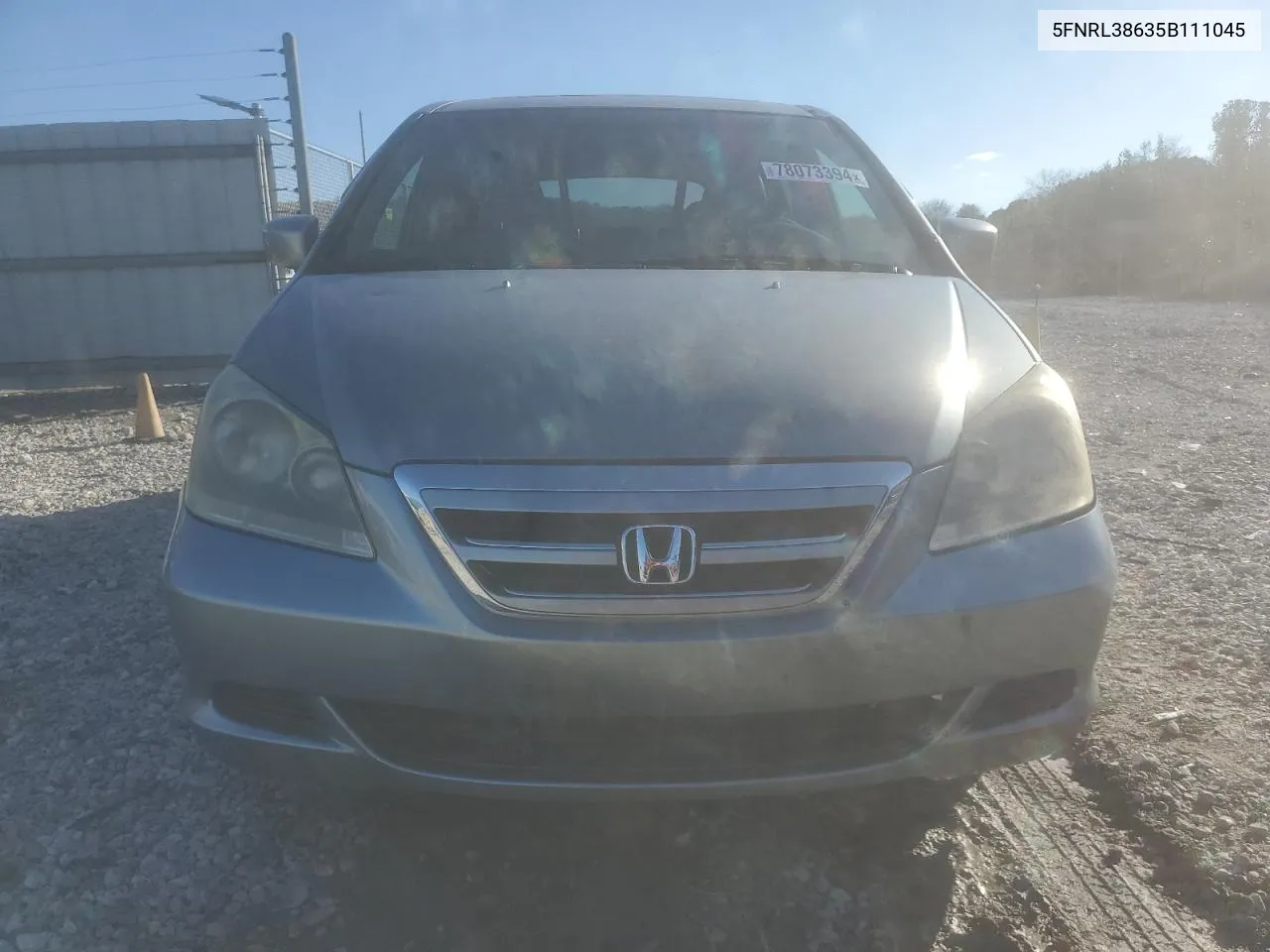 2005 Honda Odyssey Exl VIN: 5FNRL38635B111045 Lot: 78073394