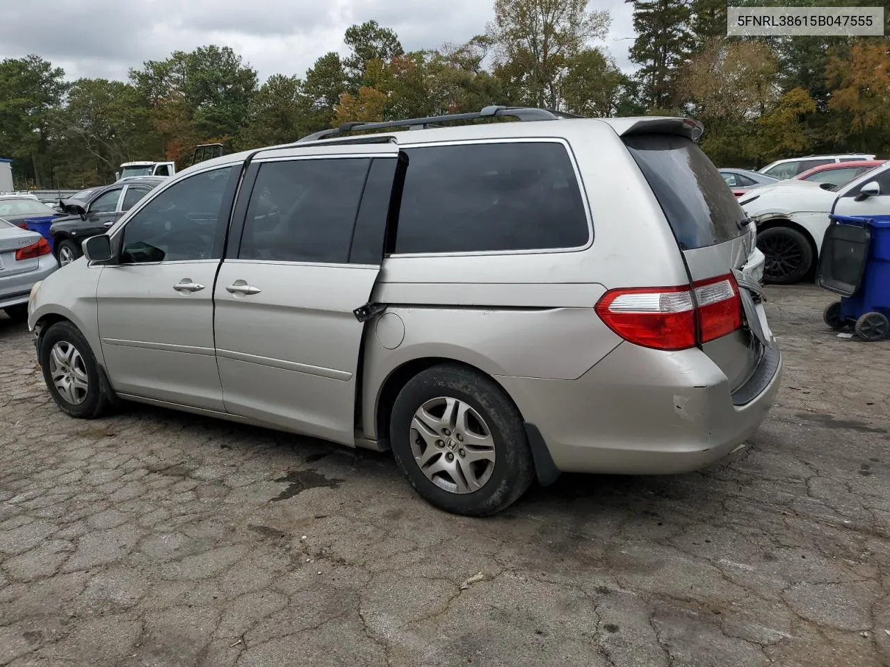 2005 Honda Odyssey Exl VIN: 5FNRL38615B047555 Lot: 78353344