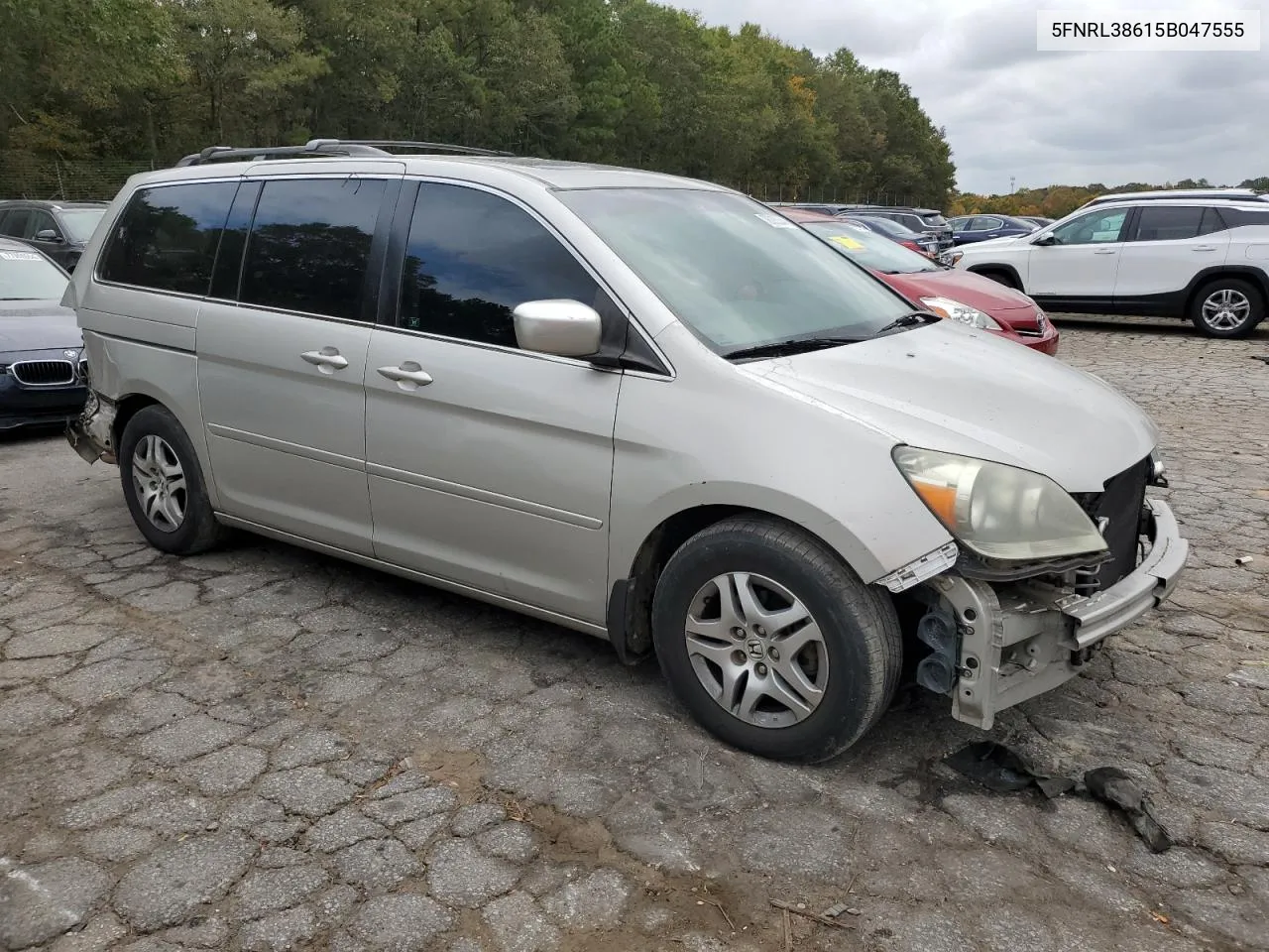 2005 Honda Odyssey Exl VIN: 5FNRL38615B047555 Lot: 78353344