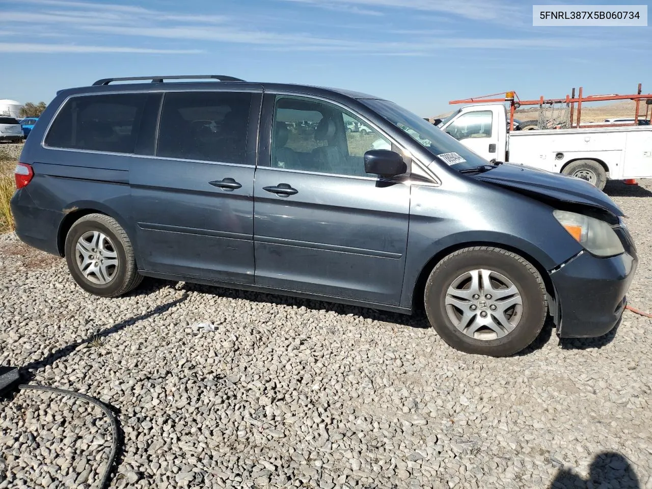 2005 Honda Odyssey Exl VIN: 5FNRL387X5B060734 Lot: 78899434