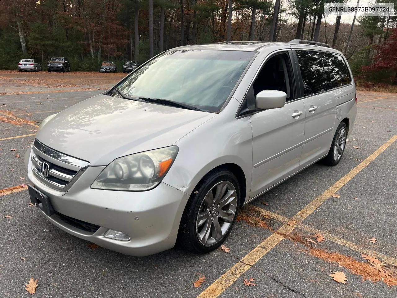 2005 Honda Odyssey Touring VIN: 5FNRL38875B097524 Lot: 78949224