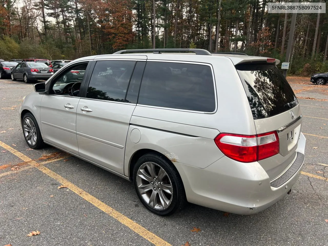 2005 Honda Odyssey Touring VIN: 5FNRL38875B097524 Lot: 78949224