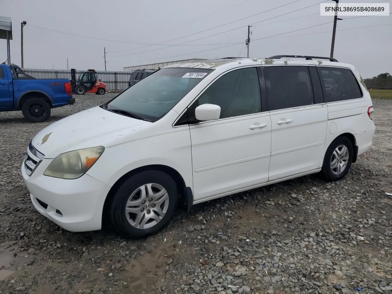 2005 Honda Odyssey Exl VIN: 5FNRL38695B408689 Lot: 79877604