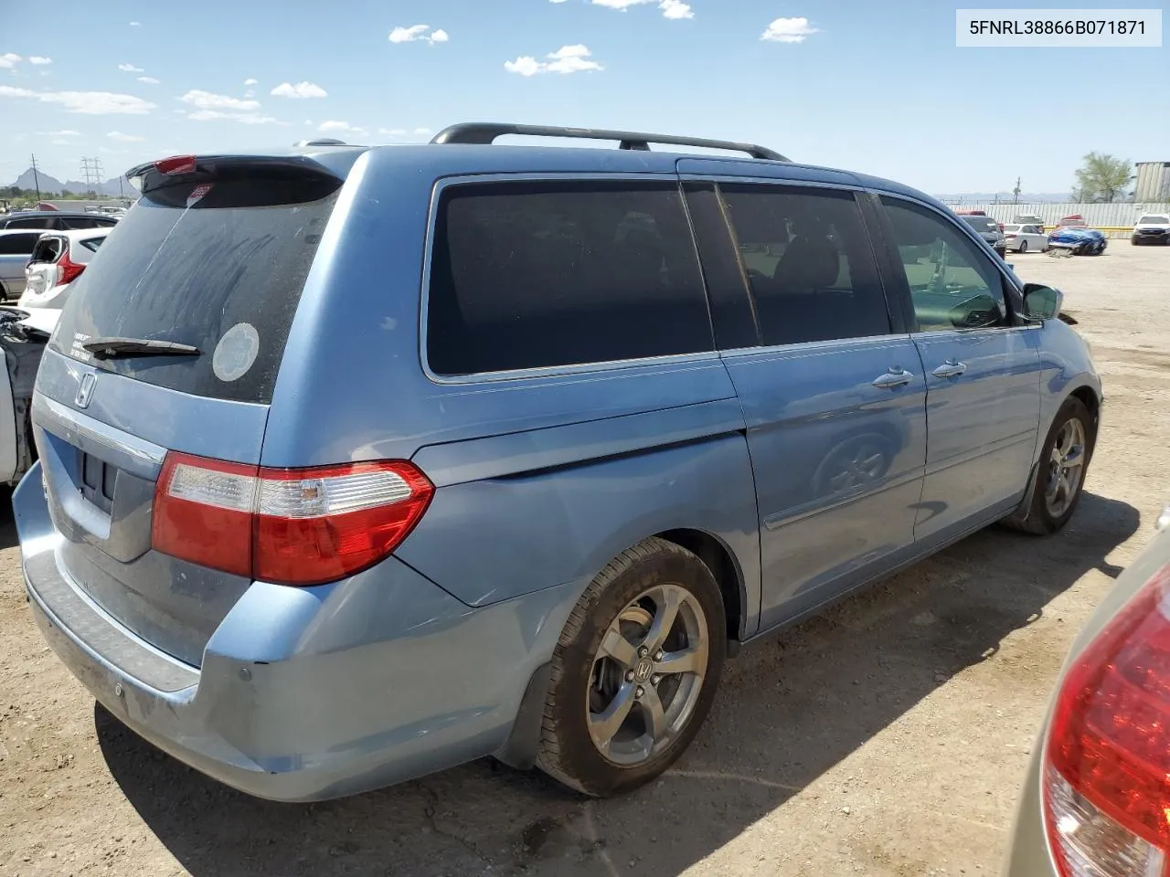 2006 Honda Odyssey Touring VIN: 5FNRL38866B071871 Lot: 54277384