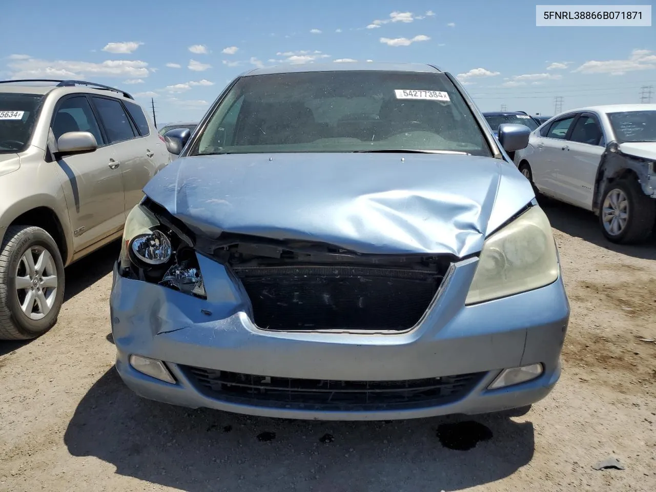 2006 Honda Odyssey Touring VIN: 5FNRL38866B071871 Lot: 54277384