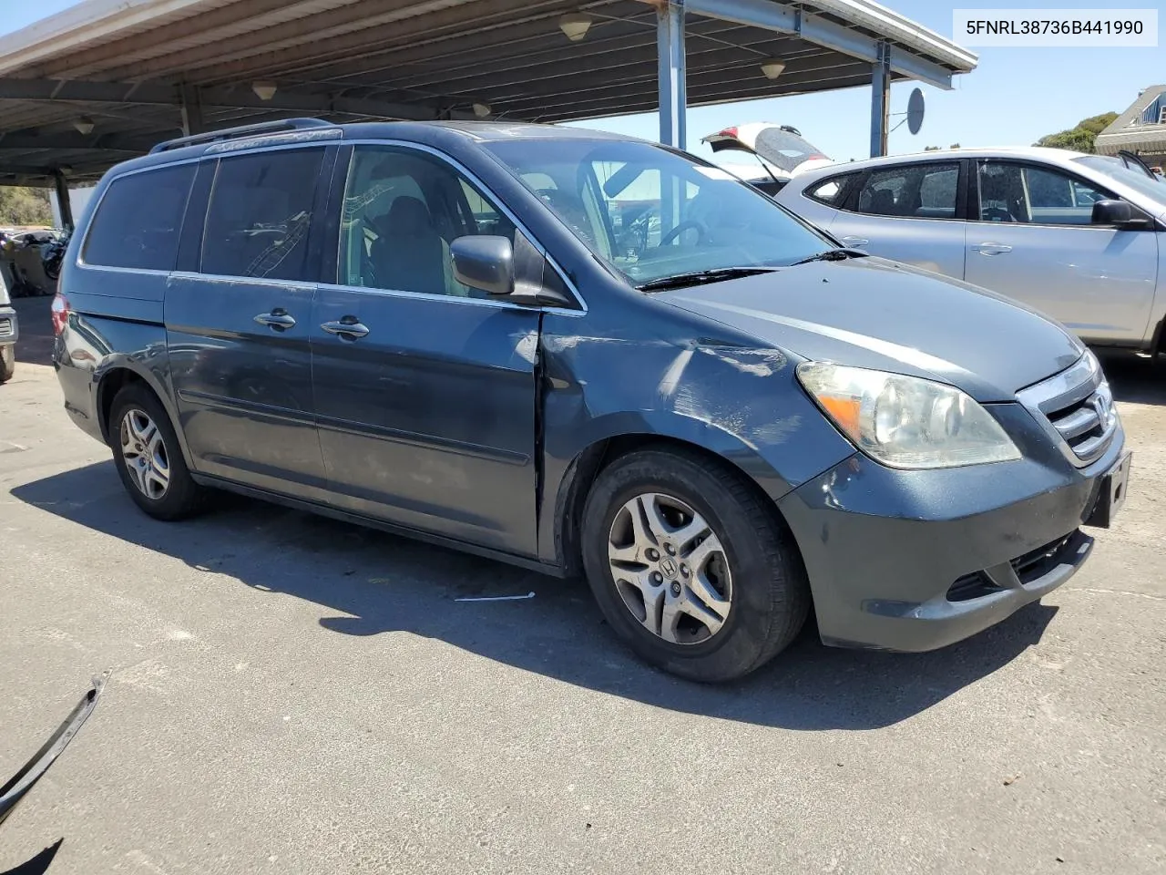 2006 Honda Odyssey Exl VIN: 5FNRL38736B441990 Lot: 60980924