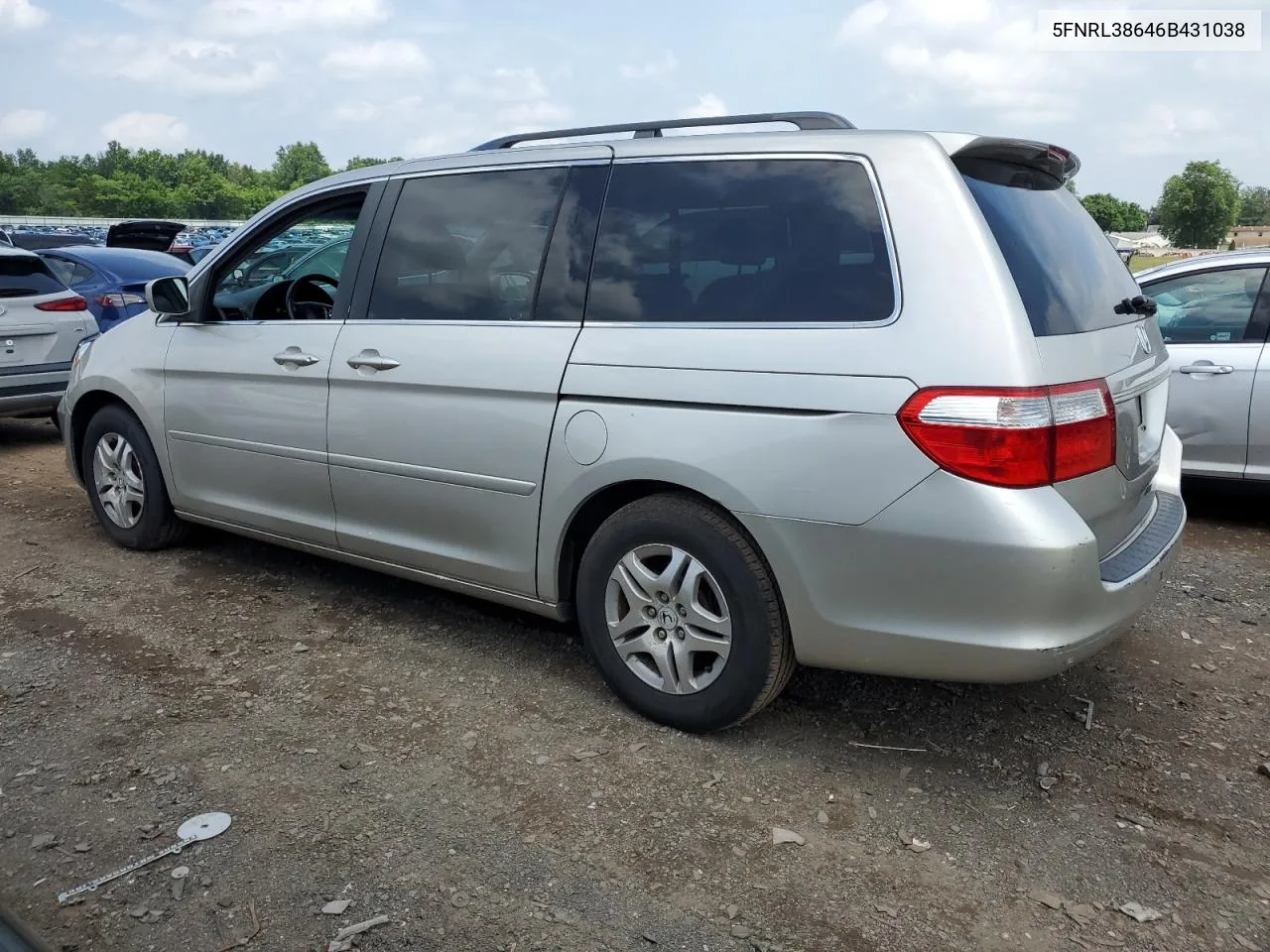 2006 Honda Odyssey Exl VIN: 5FNRL38646B431038 Lot: 61158104