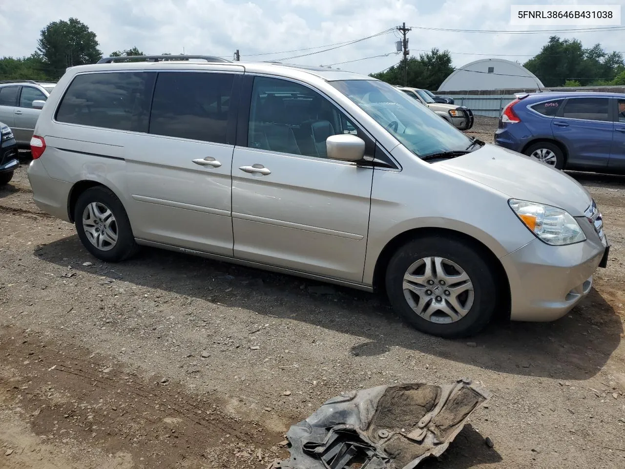 2006 Honda Odyssey Exl VIN: 5FNRL38646B431038 Lot: 61158104