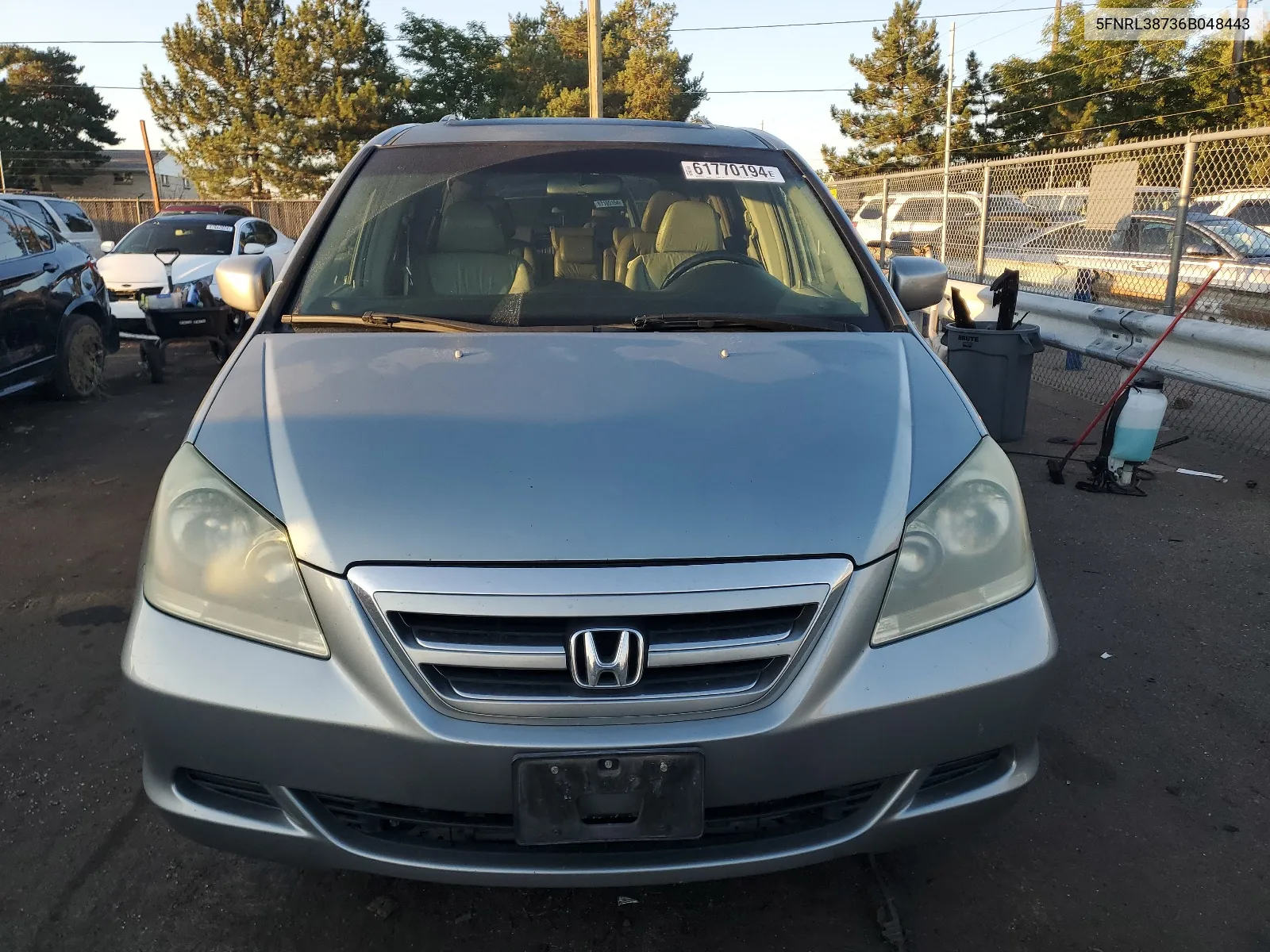 2006 Honda Odyssey Exl VIN: 5FNRL38736B048443 Lot: 61770194