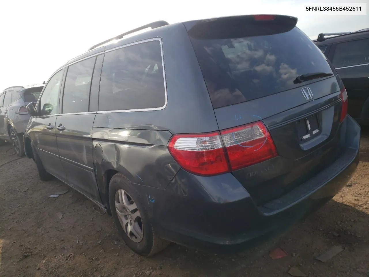 2006 Honda Odyssey Ex VIN: 5FNRL38456B452611 Lot: 64572754