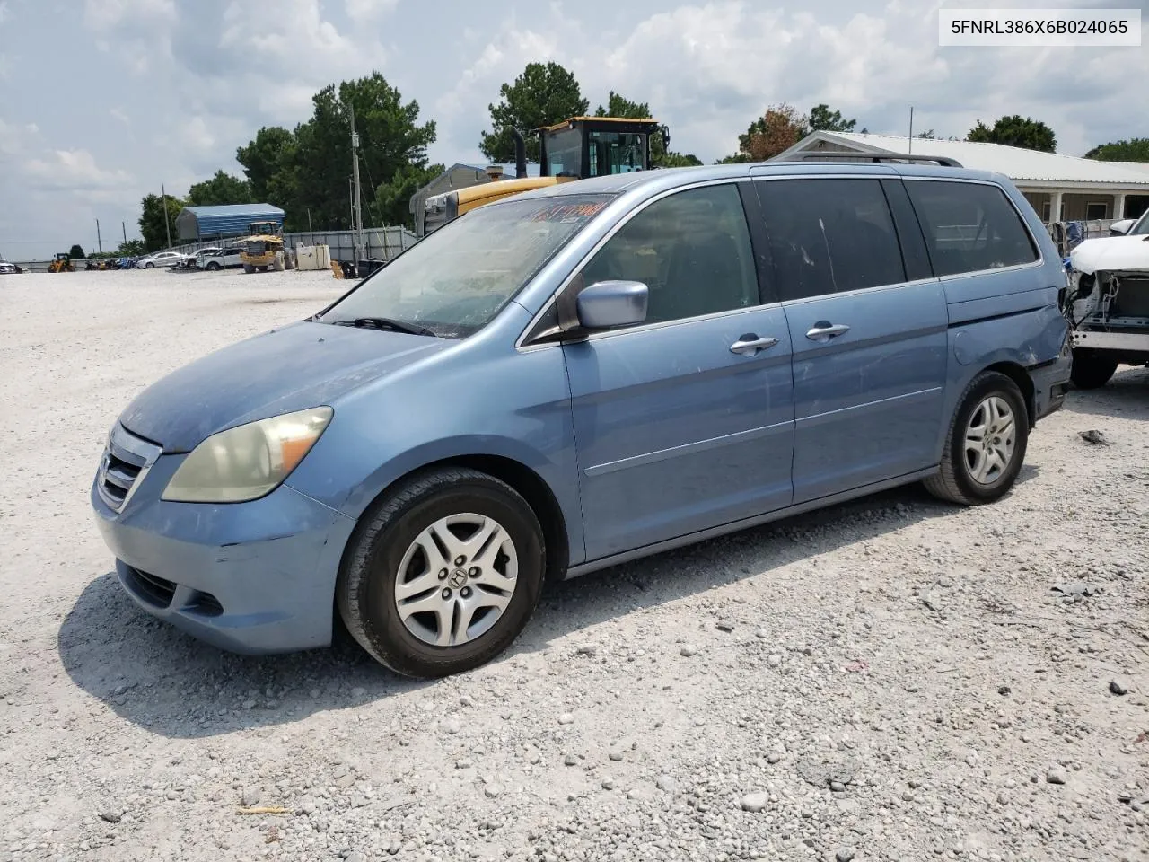 2006 Honda Odyssey Exl VIN: 5FNRL386X6B024065 Lot: 64717064