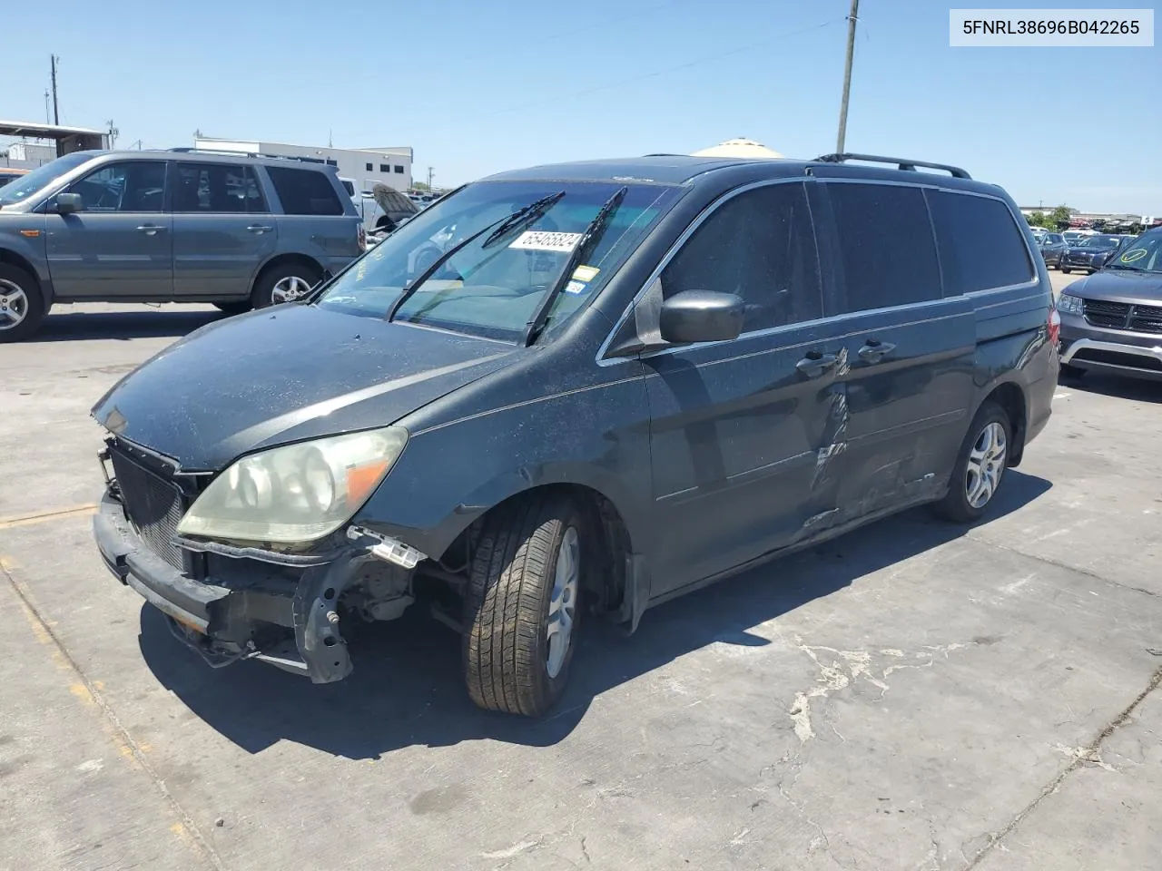 2006 Honda Odyssey Exl VIN: 5FNRL38696B042265 Lot: 65465824