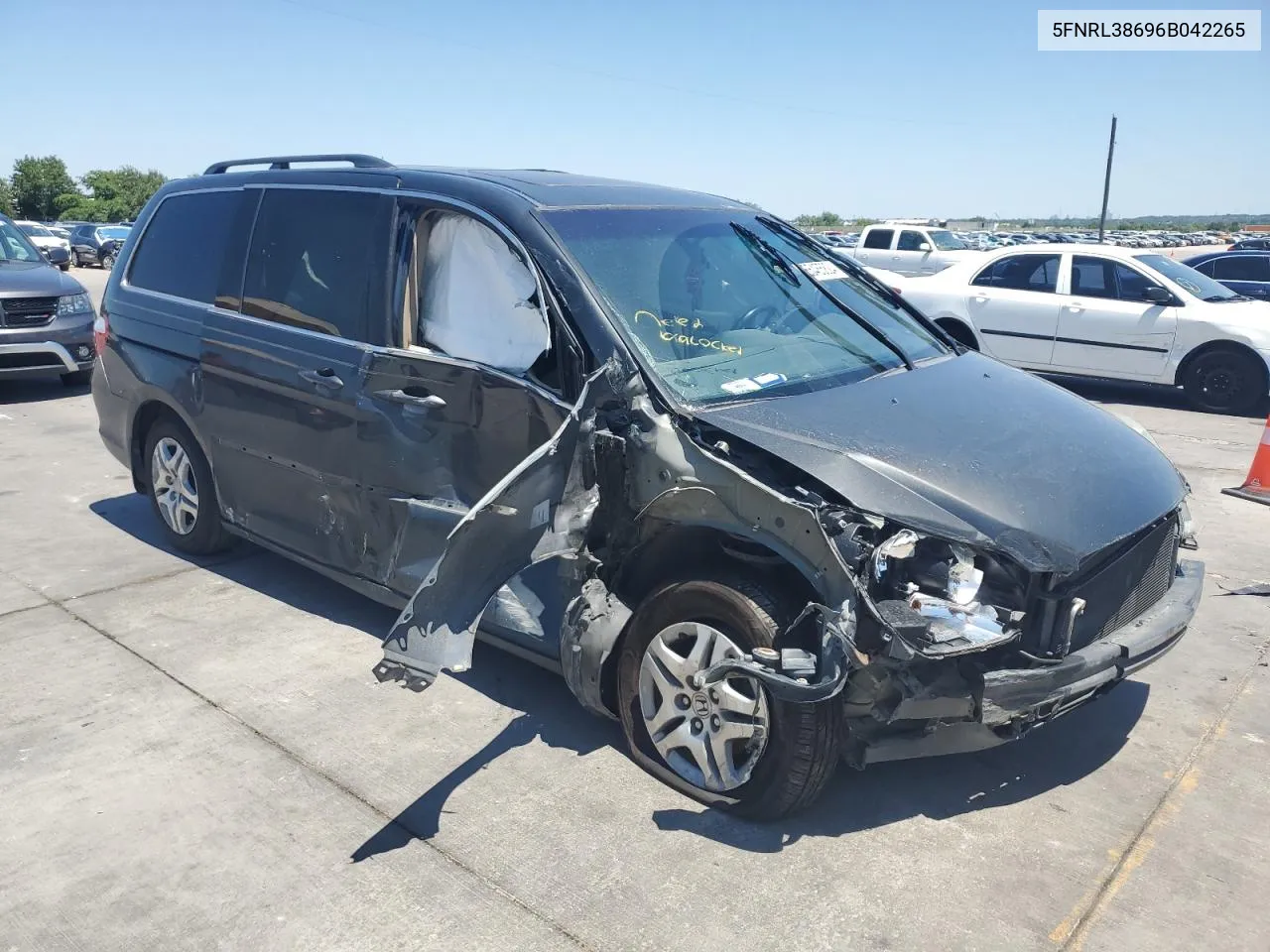 2006 Honda Odyssey Exl VIN: 5FNRL38696B042265 Lot: 65465824