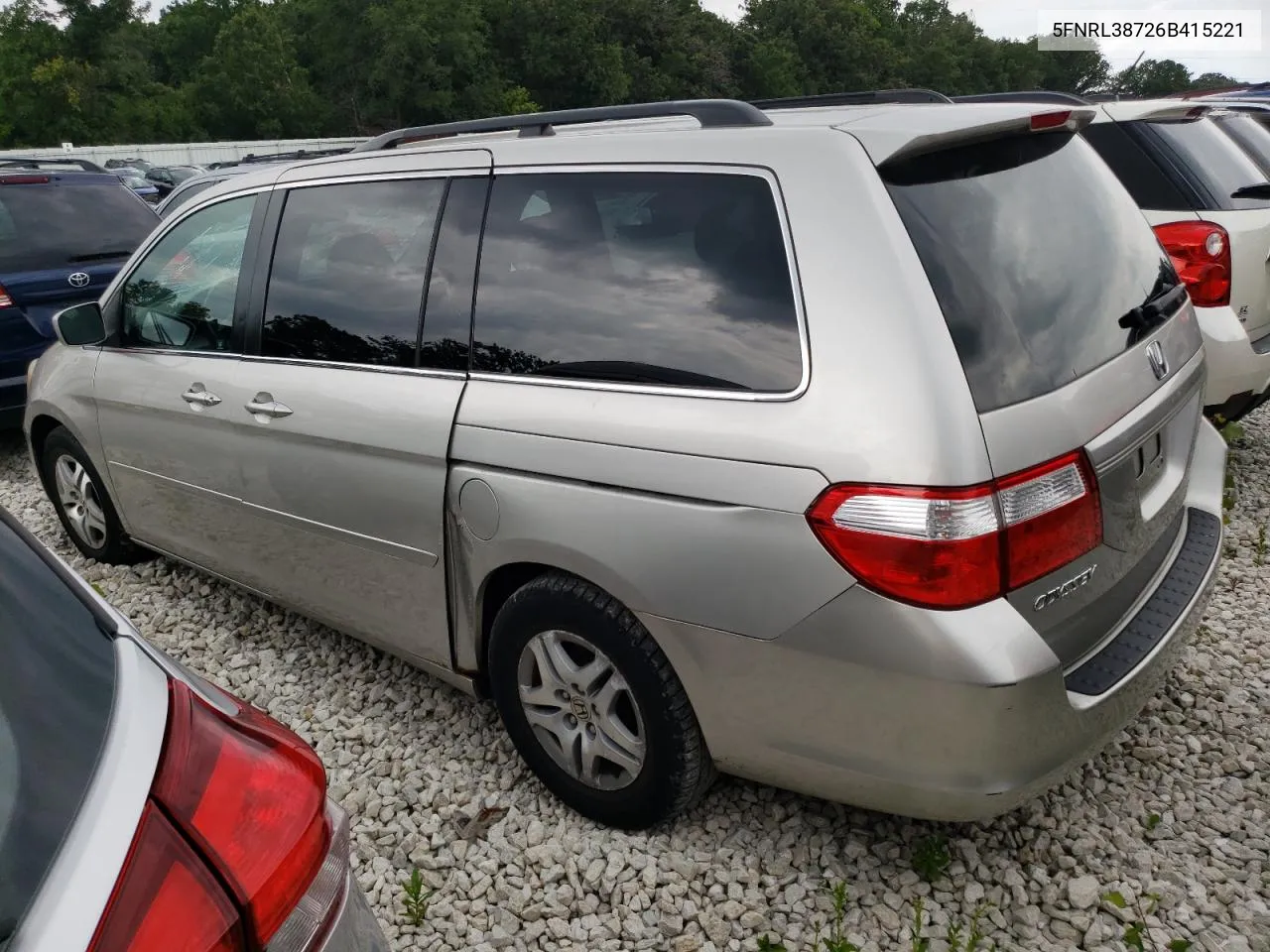 2006 Honda Odyssey Exl VIN: 5FNRL38726B415221 Lot: 65780274