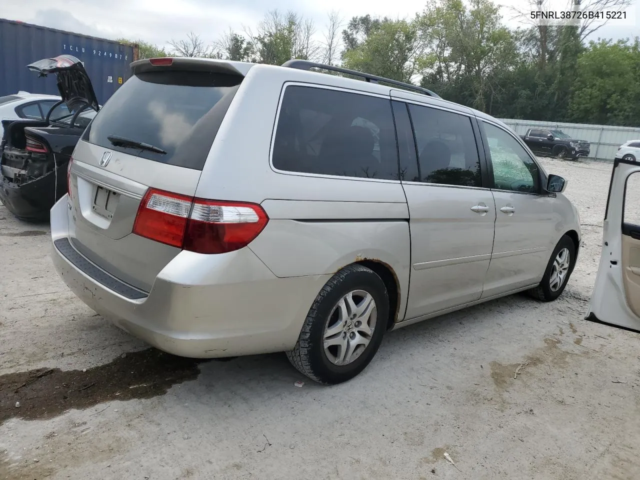 2006 Honda Odyssey Exl VIN: 5FNRL38726B415221 Lot: 65780274