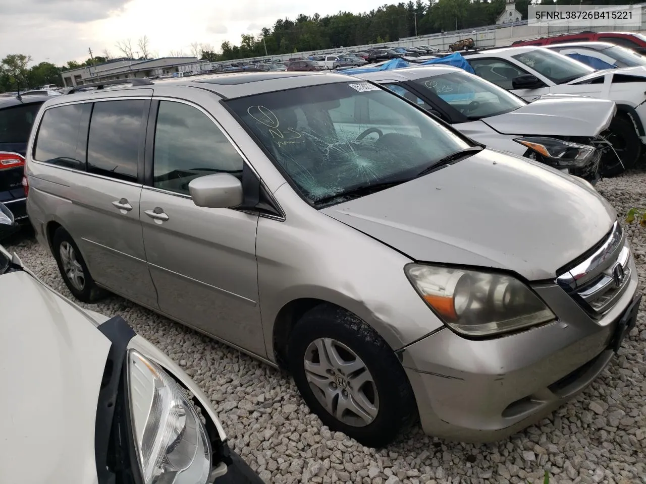 2006 Honda Odyssey Exl VIN: 5FNRL38726B415221 Lot: 65780274