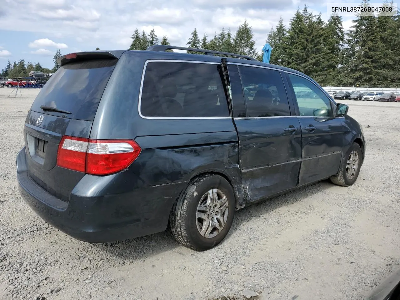 2006 Honda Odyssey Exl VIN: 5FNRL38726B047008 Lot: 67314734