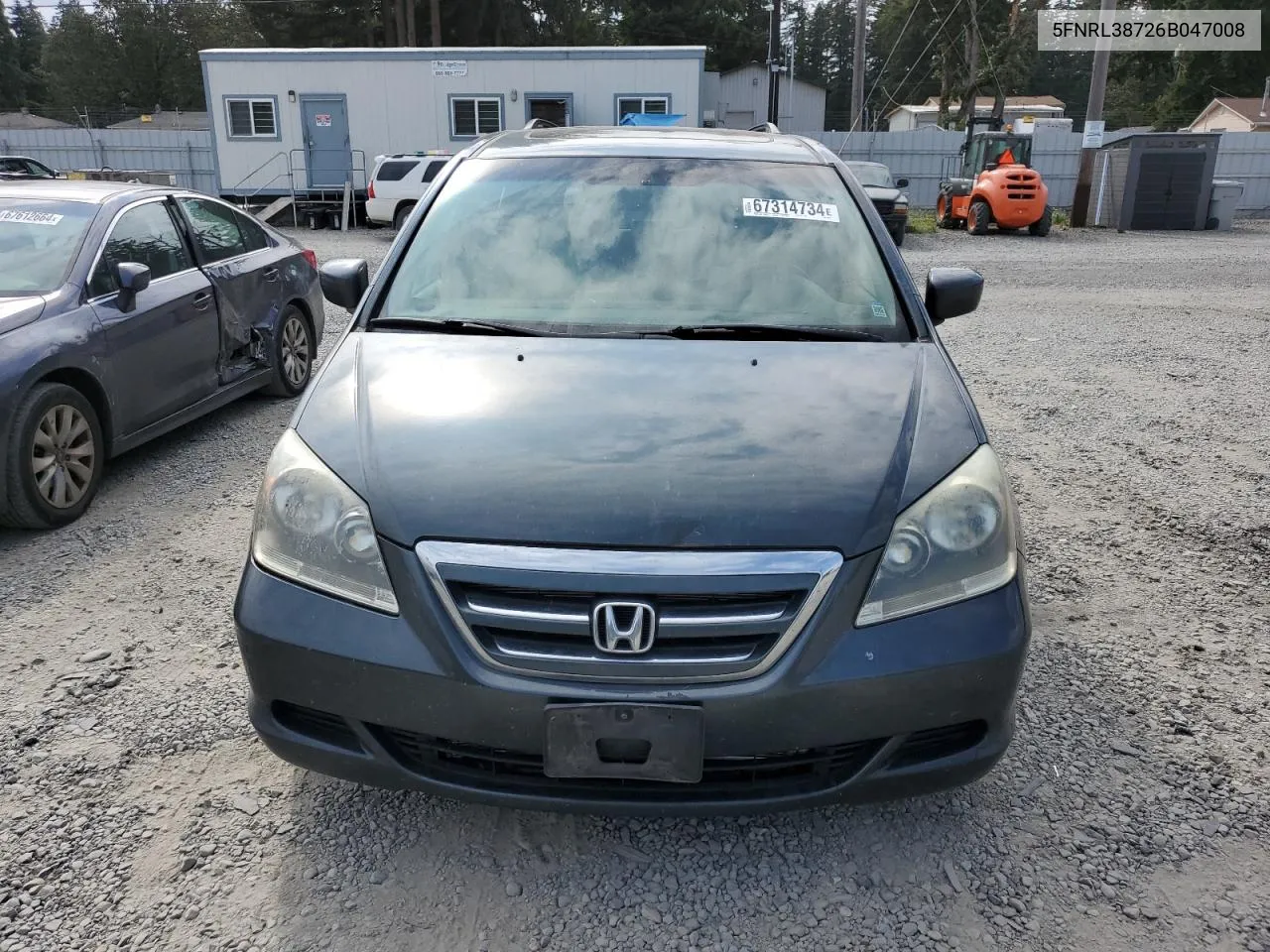 2006 Honda Odyssey Exl VIN: 5FNRL38726B047008 Lot: 67314734