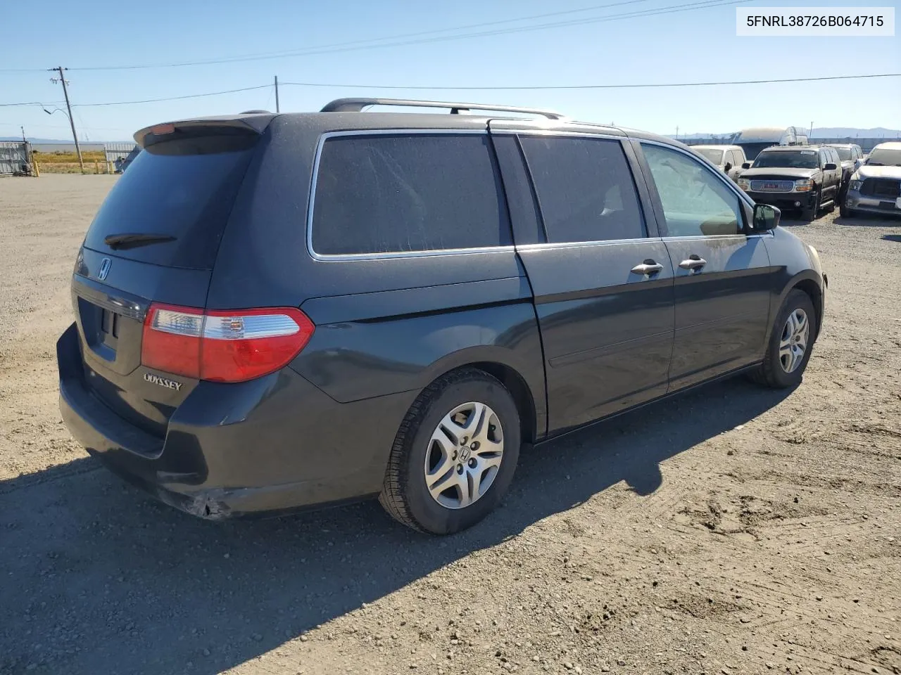 2006 Honda Odyssey Exl VIN: 5FNRL38726B064715 Lot: 67575394