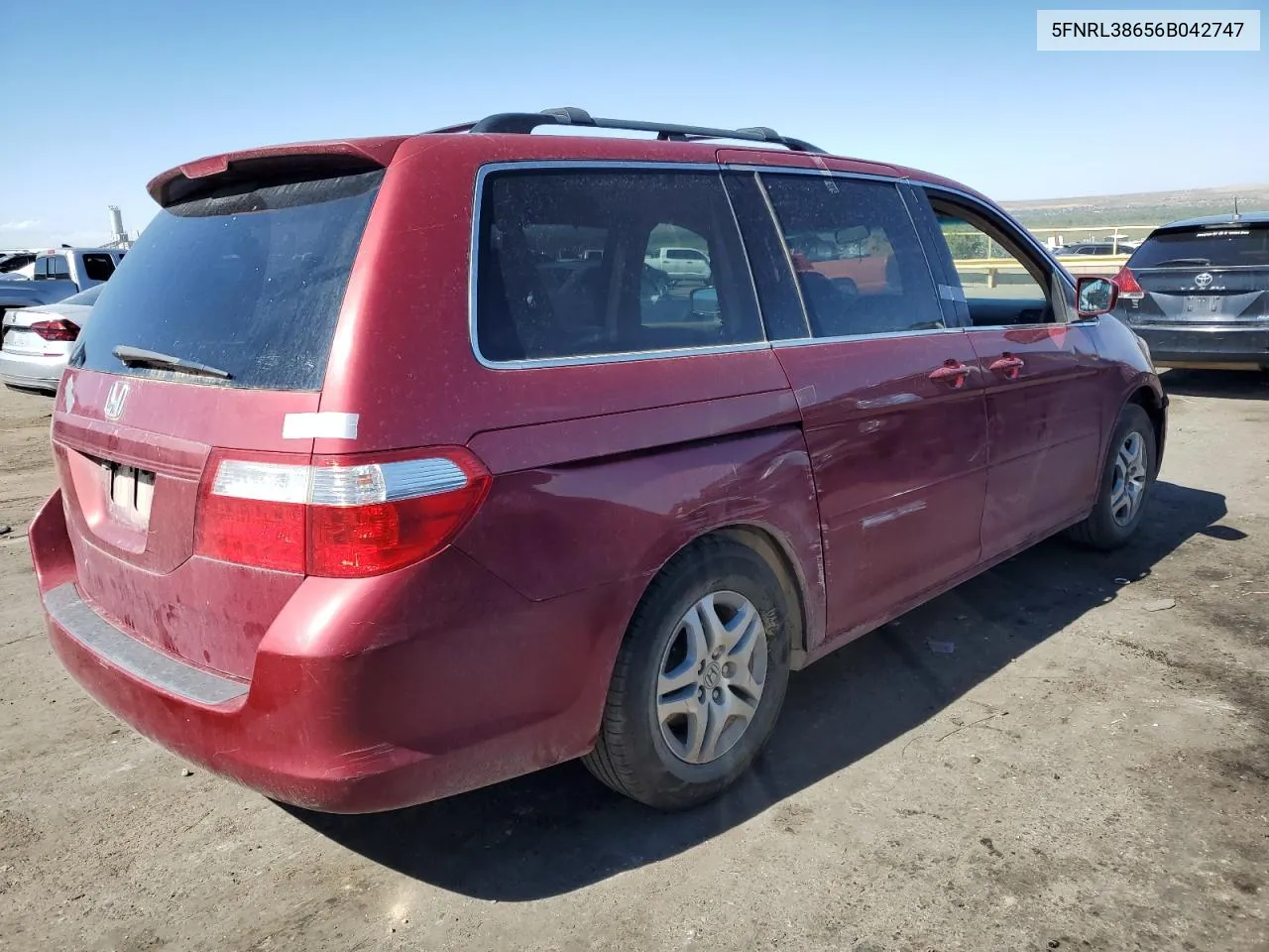 2006 Honda Odyssey Exl VIN: 5FNRL38656B042747 Lot: 68016624