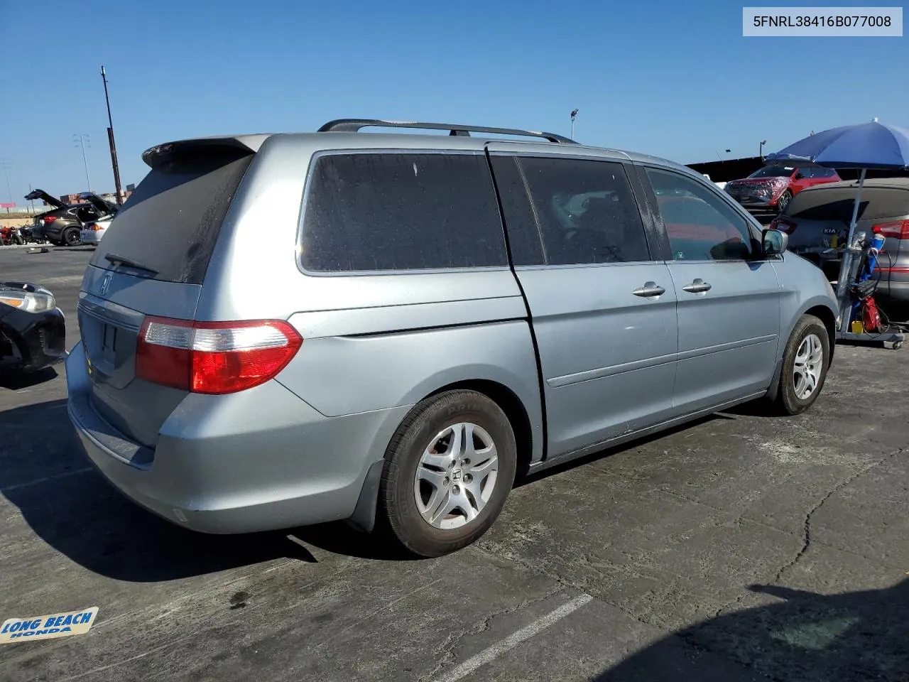 2006 Honda Odyssey Ex VIN: 5FNRL38416B077008 Lot: 68767774