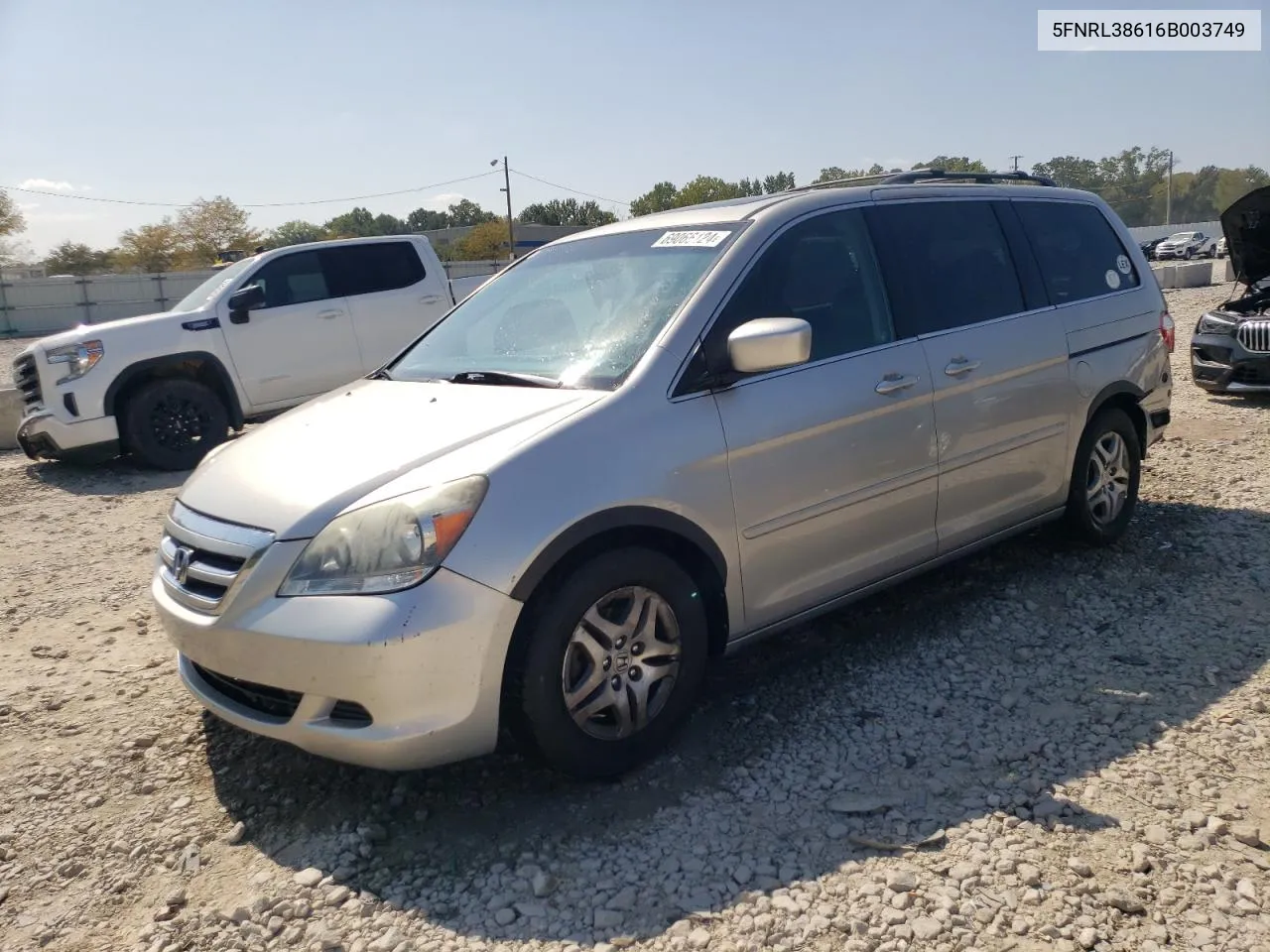 5FNRL38616B003749 2006 Honda Odyssey Exl