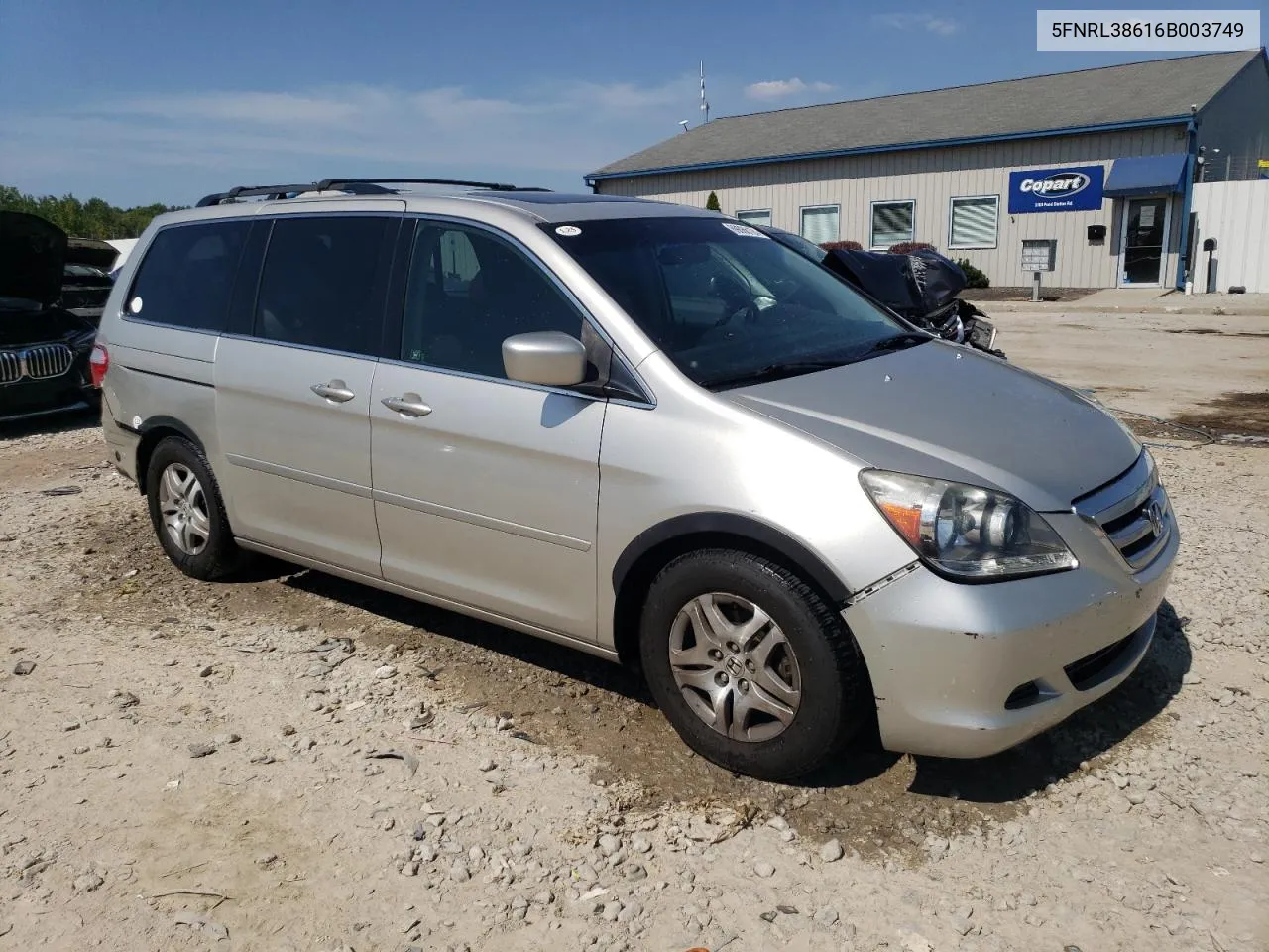 5FNRL38616B003749 2006 Honda Odyssey Exl