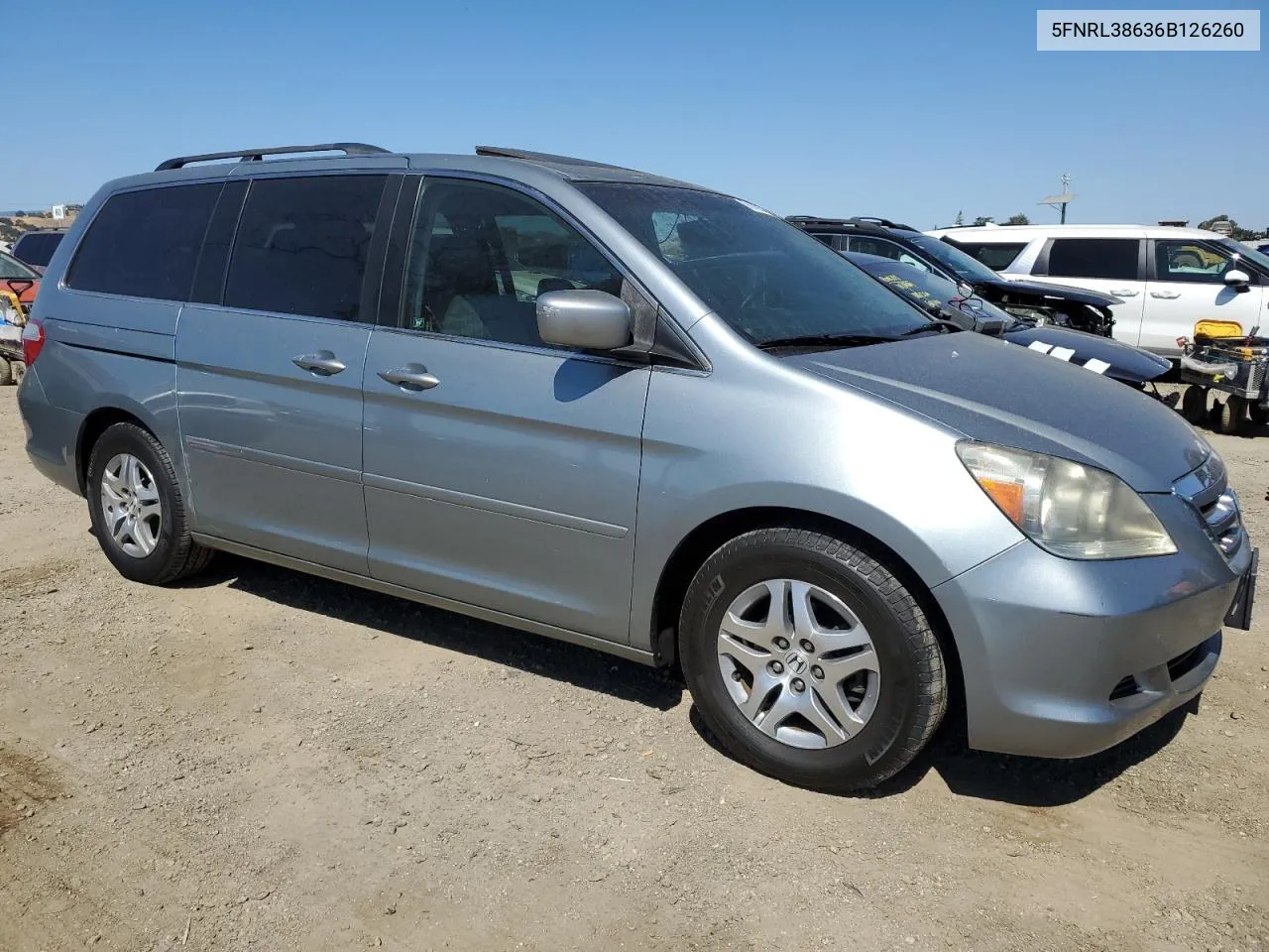 2006 Honda Odyssey Exl VIN: 5FNRL38636B126260 Lot: 69148884